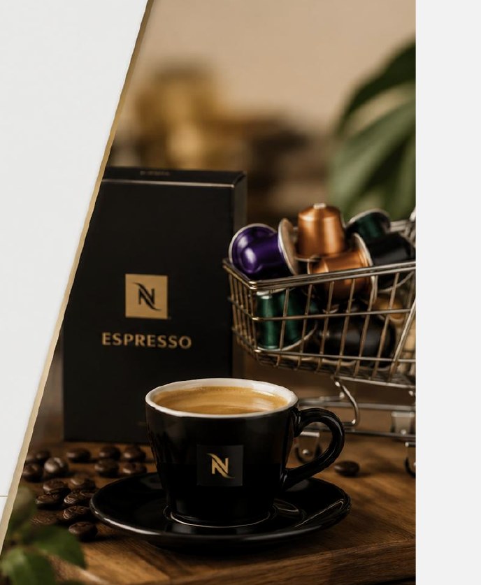 Premium coffee retail value visual